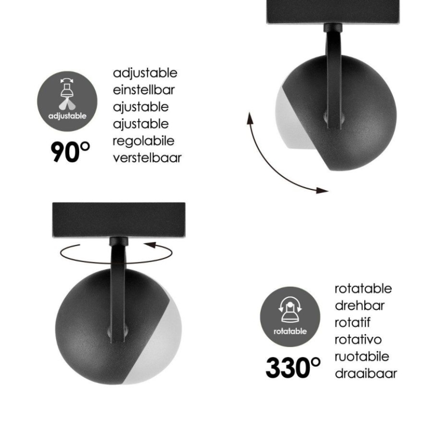 LED Димируем спот NOP 1xGU10/5,8W/230V черен