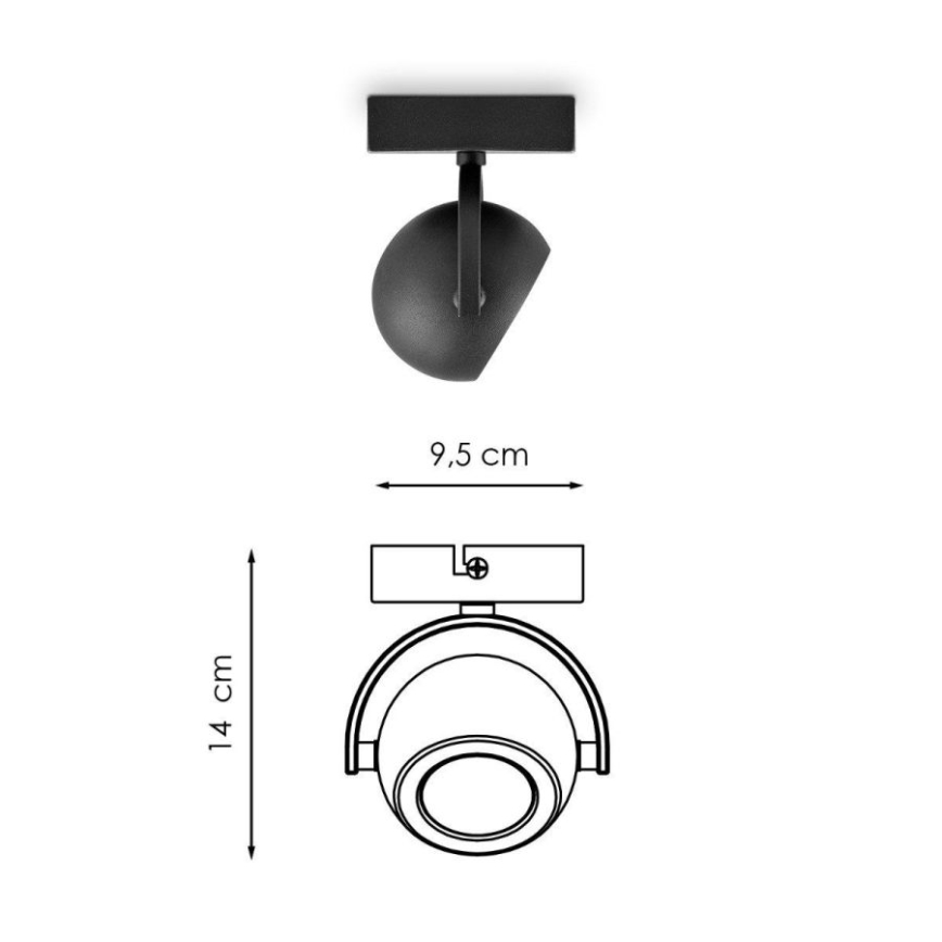 LED Димируем спот NOP 1xGU10/5,8W/230V черен