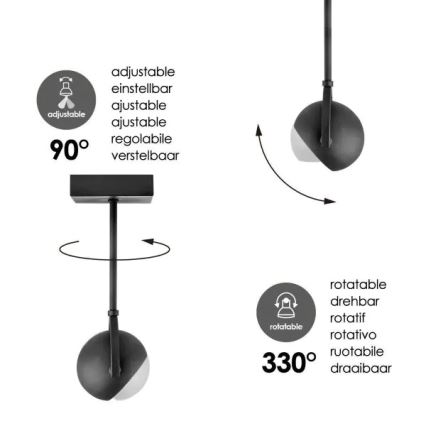 LED Димируем спот NOP 1xGU10/5,8W/230V черен