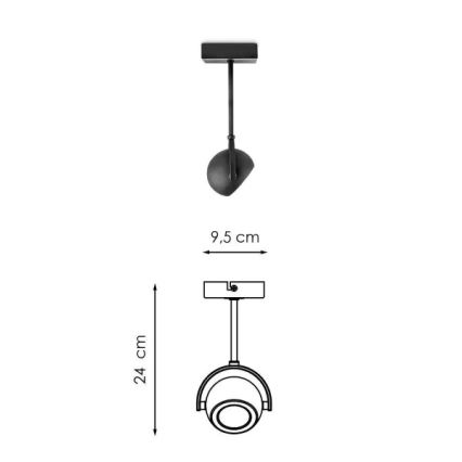 LED Димируем спот NOP 1xGU10/5,8W/230V черен