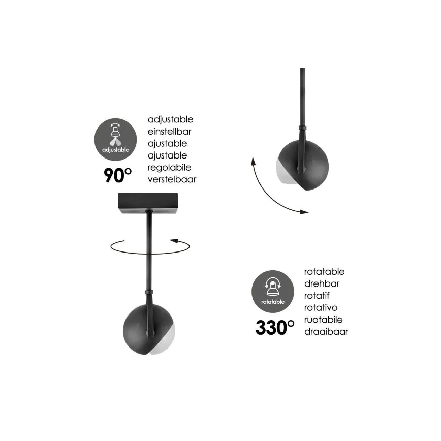 LED Димируем спот NOP 1xGU10/5,8W/230V черен