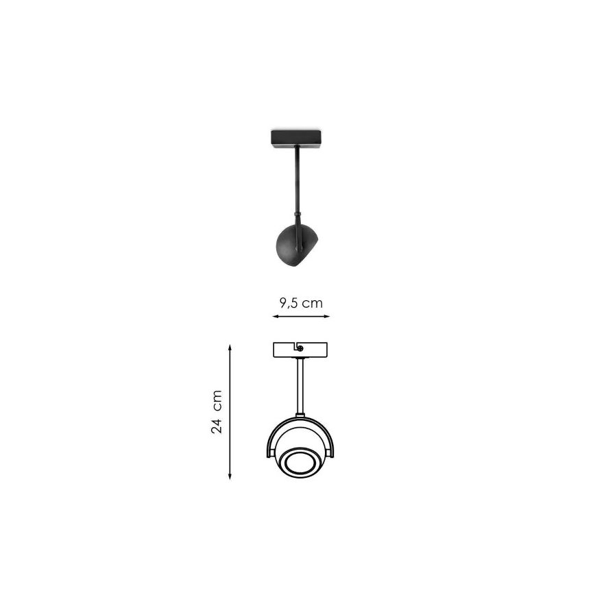 LED Димируем спот NOP 1xGU10/5,8W/230V черен