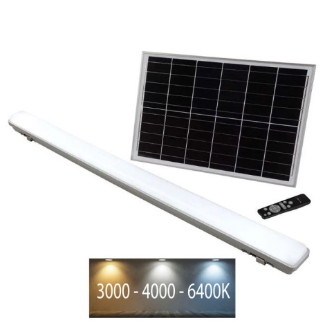 LED Димируем соларен heavy-duty лампа със сензор LED/25W/230V 3000K/4000K/6400K IP65 + дистанционно управление