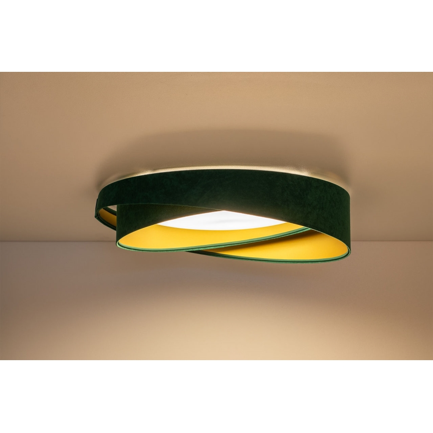 LED димируемо таванно осветително тяло SMART GALAXY MODERN LED/24W/230V 3000-6500K диаметър 55 см зелено/златисто + дистанционно управление