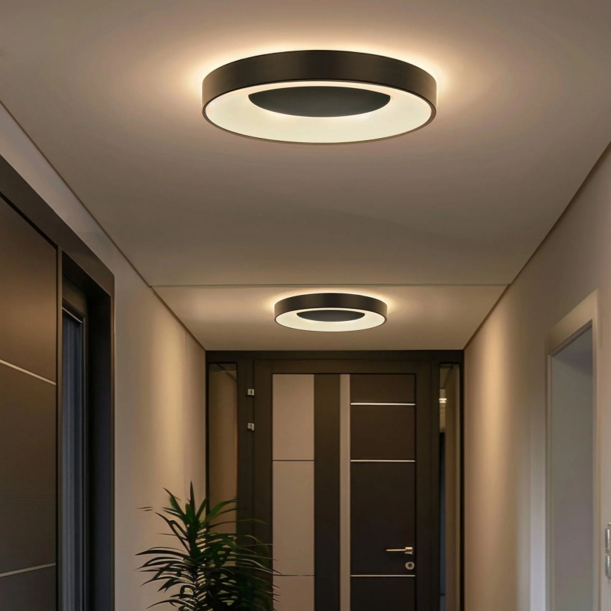 Димируем LED таванен осветител за баня WITOLD LED/48W/230V Ø 38,5 cm 3000-6000K IP44 + дистанционно управление
