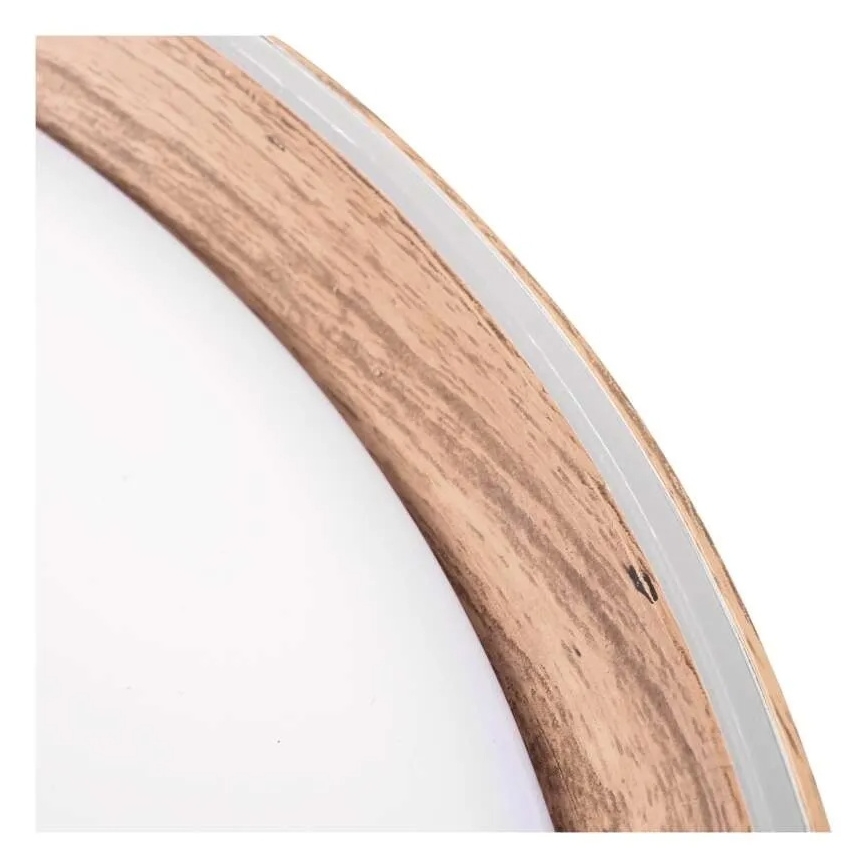 Димируемо LED таванно осветително тяло ILVI LED/45W/230V 2700-6500K диаметър 50 см дървесен декор + дистанционно управление