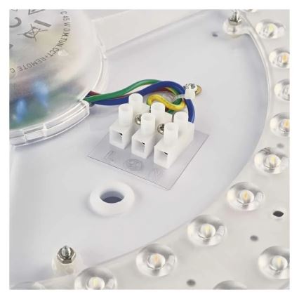Димируемо LED таванно осветително тяло ILVI LED/45W/230V 2700-6500K диаметър 50 см дървесен декор + дистанционно управление
