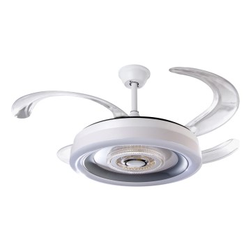 LED Димируем таванен вентилатор LED/60W/230V 3000-6000K Ø 50 см бял + дистанционно управление