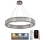 LED Димируем кристален полилей на нишка LED/50W/230V 3000-6500K лъскав хром + дистанционно управление