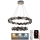 LED Димируем кристален полилей на нишка LED/65W/230V 3000-6500K лъскав хром + дистанционно управление