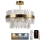 LED Димируем кристален полилей na tyči LED/80W/230V 3000-6500K златист + дистанционно управление