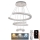 LED Димируем кристален полилей на връв LED/100W/230V 3000-6500K сребрист + дистанционно управление