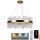 LED Димируем кристален полилей на връв LED/110W/230V 3000-6500K златист + дистанционно управление