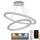 LED Димируем кристален полилей на връв LED/160W/230V 3000-6500K сребрист + дистанционно управление