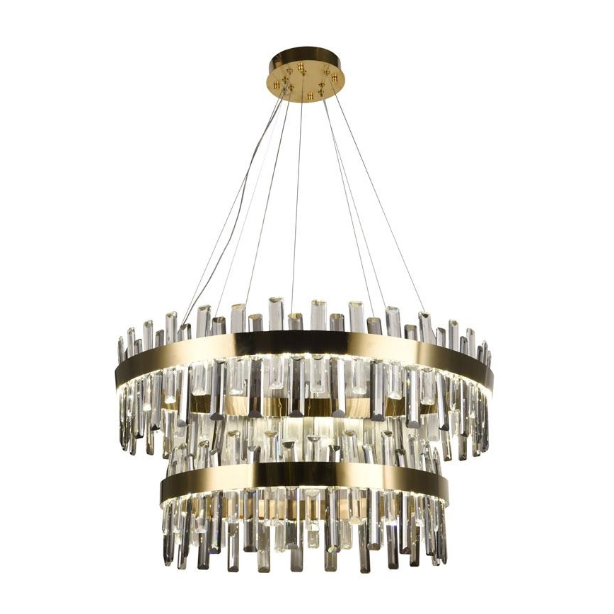 LED Димируем кристален полилей на връв LED/190W/230V 3000-6500K + дистанционно управление