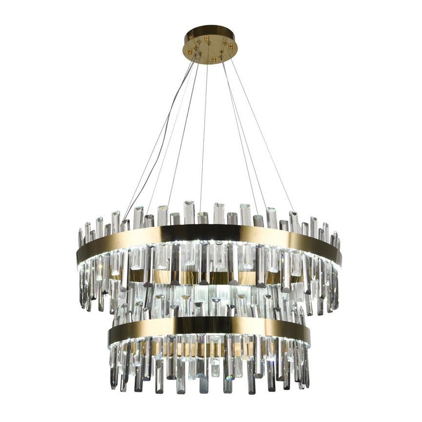 LED Димируем кристален полилей на връв LED/190W/230V 3000-6500K + дистанционно управление