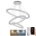 LED Димируем кристален полилей на връв LED/210W/230V 3000-6500K сребрист + дистанционно управление
