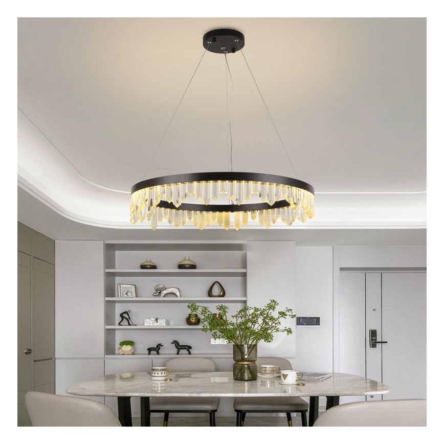 LED Димируем кристален полилей на връв LED/40W/230V 3000-6500K + дистанционно управление