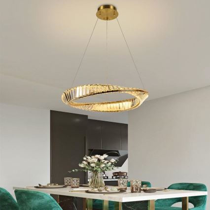 LED Димируем кристален полилей на връв LED/40W/230V 3000-6500K + дистанционно управление