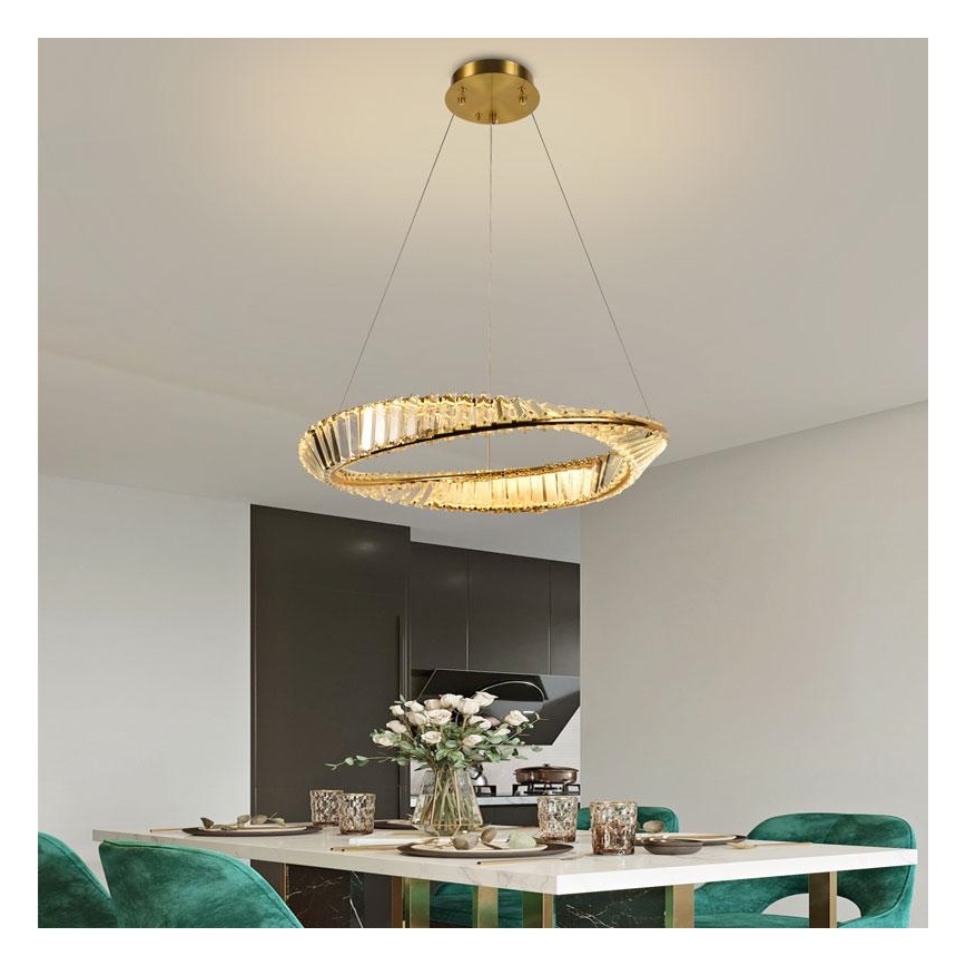 LED Димируем кристален полилей на връв LED/40W/230V 3000-6500K + дистанционно управление