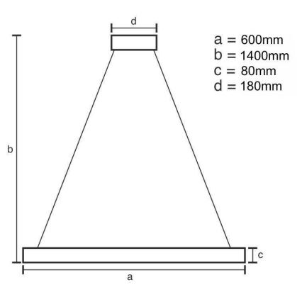 LED Димируем кристален полилей на връв LED/40W/230V 3000-6500K + дистанционно управление