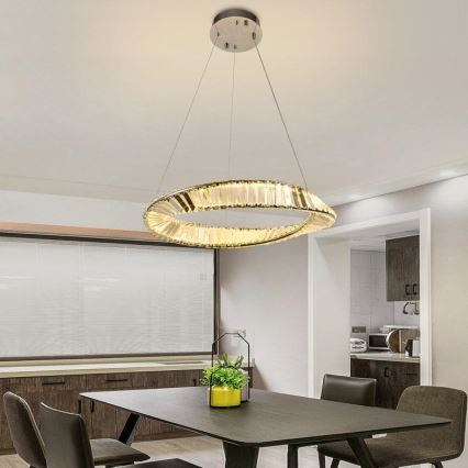 LED Димируем кристален полилей на връв LED/40W/230V 3000-6500K + дистанционно управление