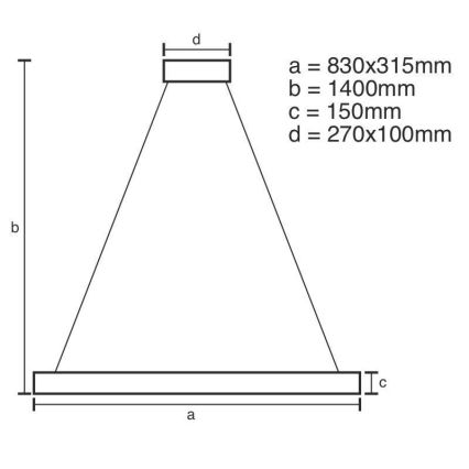 LED Димируем кристален полилей на връв LED/45W/230V 3000-6500K + дистанционно управление