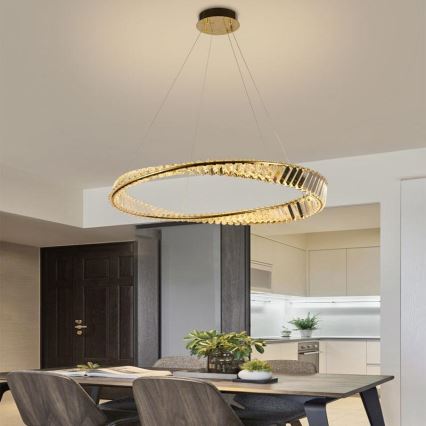 LED Димируем кристален полилей на връв LED/50W/230V 3000-6500K + дистанционно управление
