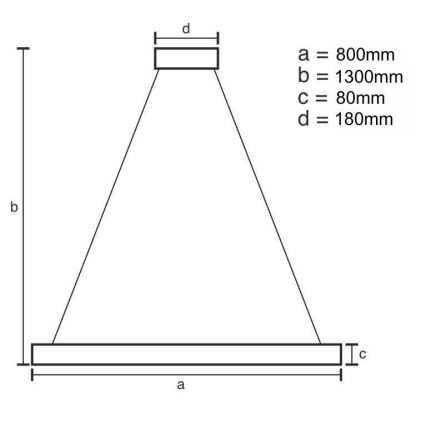 LED Димируем кристален полилей на връв LED/50W/230V 3000-6500K + дистанционно управление