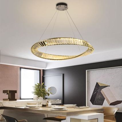 LED Димируем кристален полилей на връв LED/50W/230V 3000-6500K + дистанционно управление