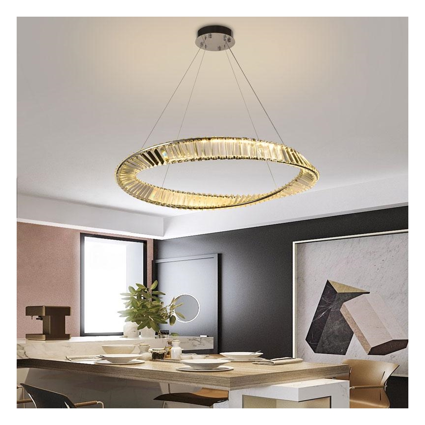 LED Димируем кристален полилей на връв LED/50W/230V 3000-6500K + дистанционно управление