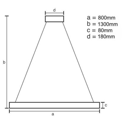 LED Димируем кристален полилей на връв LED/50W/230V 3000-6500K + дистанционно управление