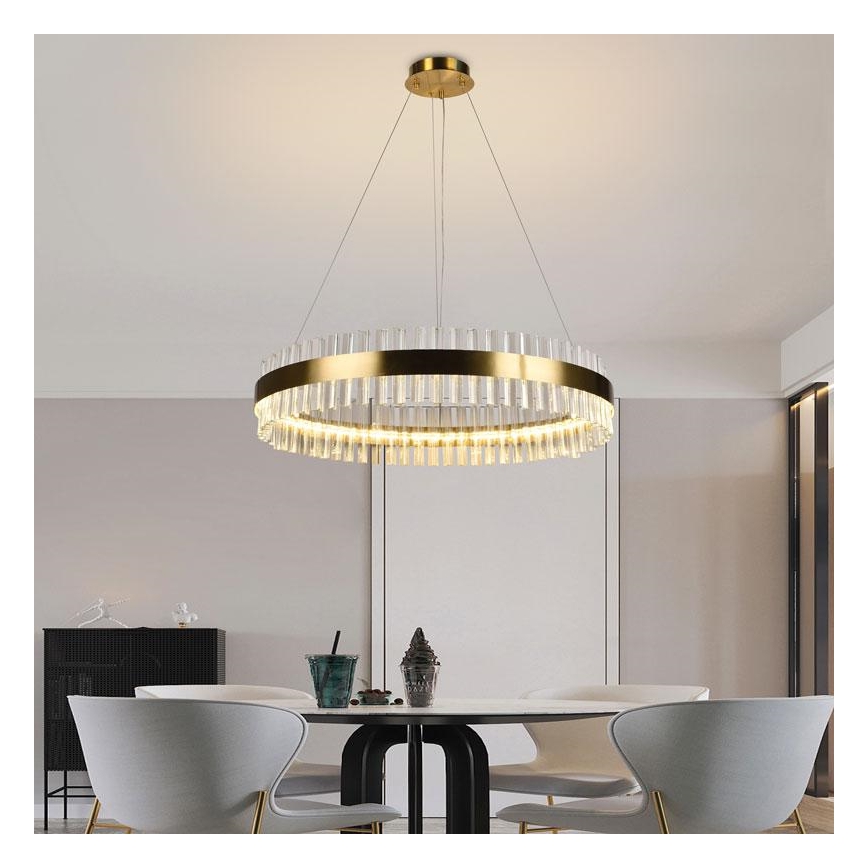 LED Димируем кристален полилей на връв LED/55W/230V 3000-6500K + дистанционно управление