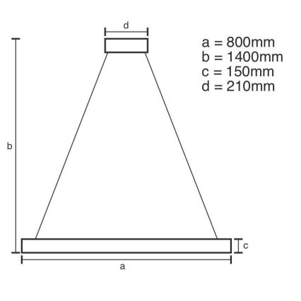 LED Димируем кристален полилей на връв LED/55W/230V 3000-6500K + дистанционно управление