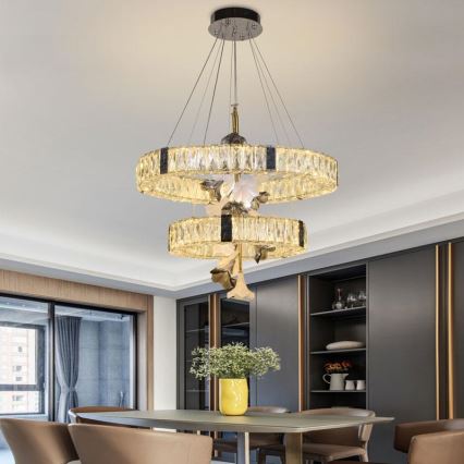 LED Димируем кристален полилей на връв LED/70W/230V 3000-6500K + дистанционно управление