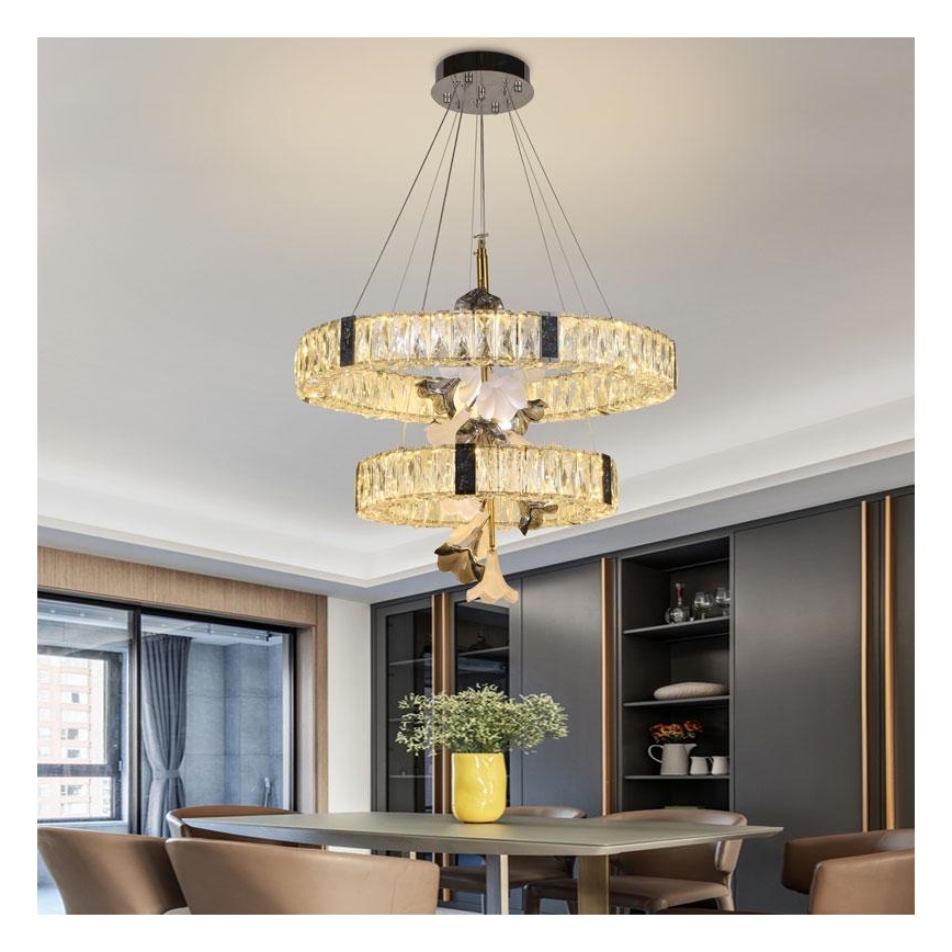 LED Димируем кристален полилей на връв LED/70W/230V 3000-6500K + дистанционно управление