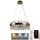 LED Димируем кристален полилей на връв LED/80W/230V 3000-6500K + дистанционно управление