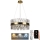 LED Димируем кристален полилей на връв LED/80W/230V 3000-6500K златист + дистанционно управление