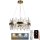 LED Димируем кристален полилей на връв LED/80W/230V 3000-6500K златист + дистанционно управление