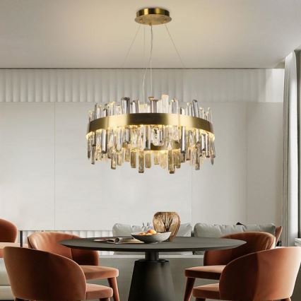LED Димируем кристален полилей на връв LED/80W/230V 3000-6500K + дистанционно управление