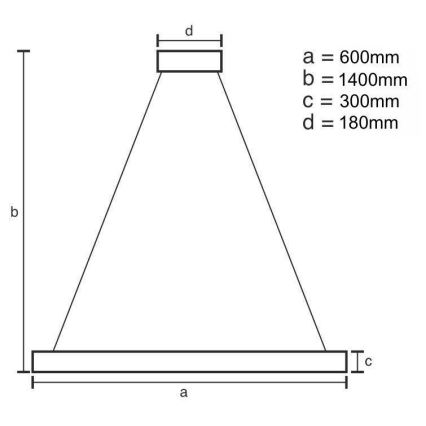 LED Димируем кристален полилей на връв LED/80W/230V 3000-6500K + дистанционно управление