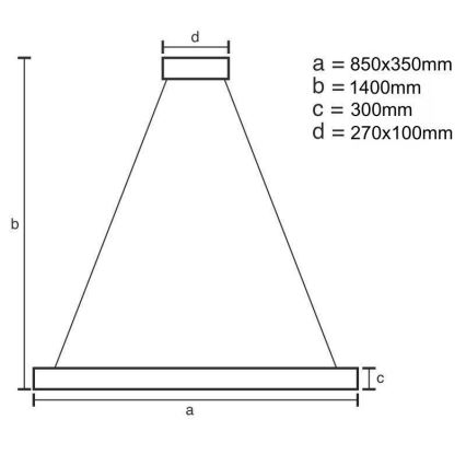 LED Димируем кристален полилей на връв LED/90W/230V 3000-6500K + дистанционно управление