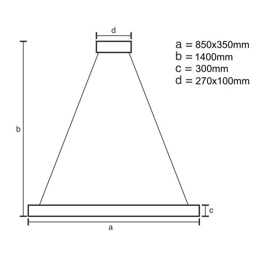 LED Димируем кристален полилей на връв LED/90W/230V 3000-6500K + дистанционно управление