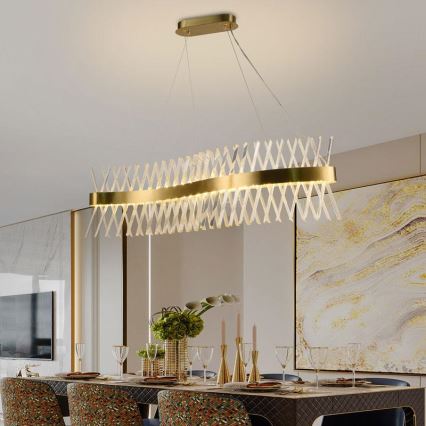 LED Димируем кристален полилей на връв LED/95W/230V 3000-6500K + дистанционно управление