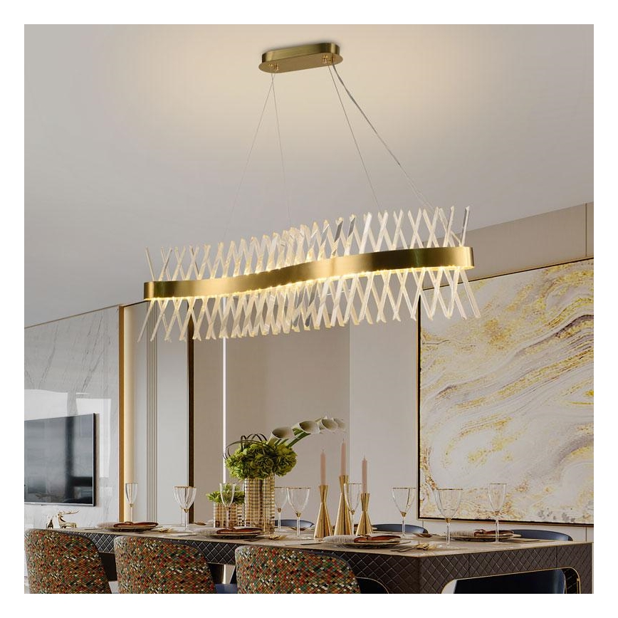 LED Димируем кристален полилей на връв LED/95W/230V 3000-6500K + дистанционно управление