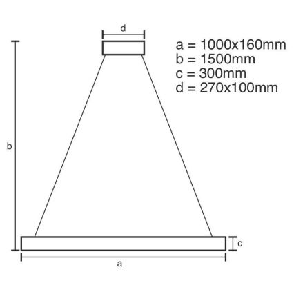 LED Димируем кристален полилей на връв LED/95W/230V 3000-6500K + дистанционно управление