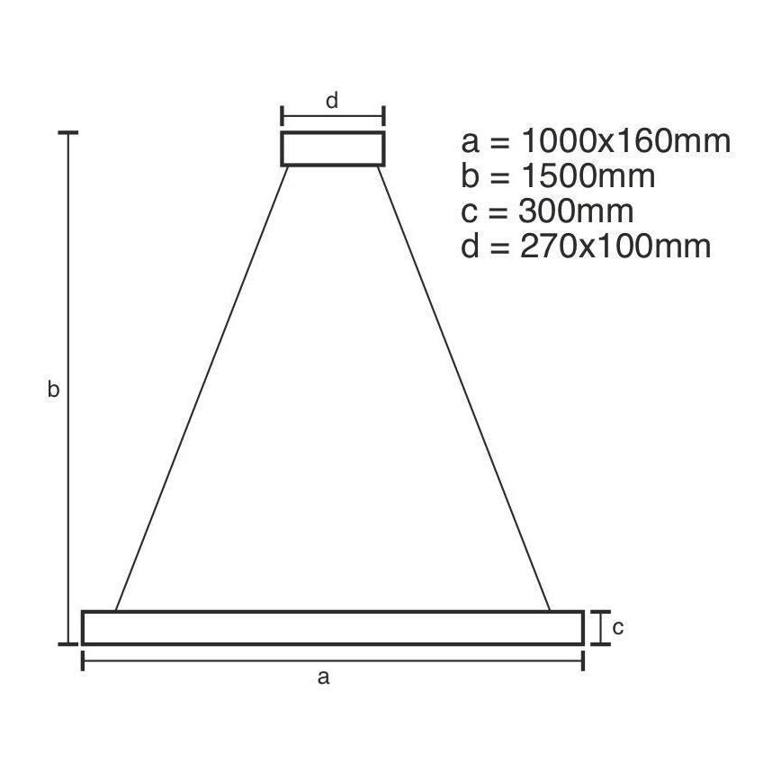 LED Димируем кристален полилей на връв LED/95W/230V 3000-6500K + дистанционно управление