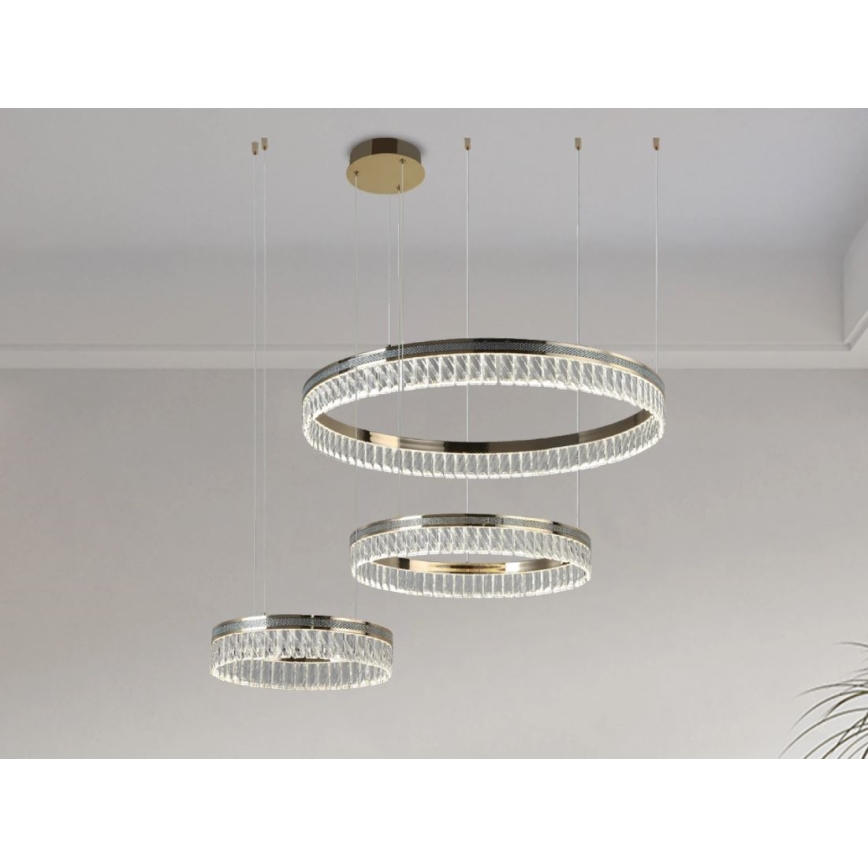 LED димируем кристален полилей на кабел THALIA LED/120W/230V 3000-6000K + дистанционно управление