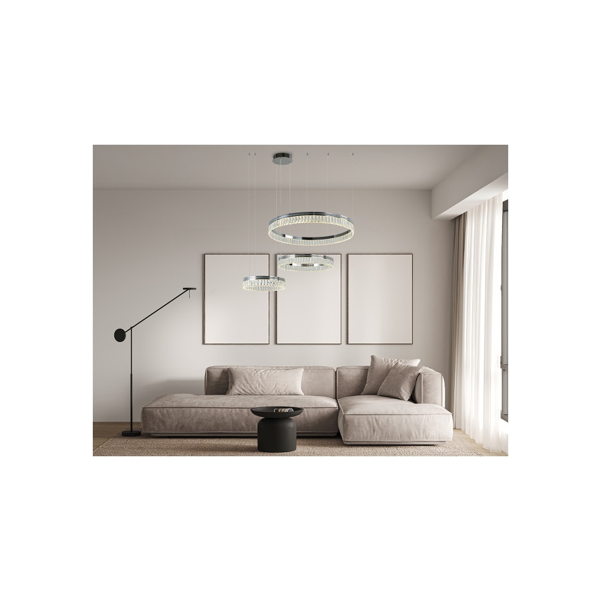 LED димируем кристален полилей на кабел THALIA LED/120W/230V 3000-6000K + дистанционно управление