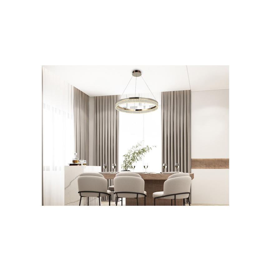 Димируем LED кристален полилей на кабел THALIA, 55 W/230 V, 3000–6000 K, Ø 80 см + дистанционно управление
